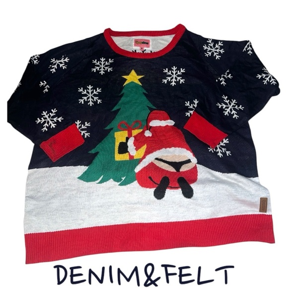 Tipsy Elves WOMEN'S WINTER WHALE TAIL PLUS SIZE UGLY CHRISTMAS SWEATER |NEW/NWOT - Picture 3 of 7